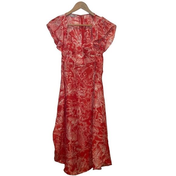 Stella McCartney Mushroom-Print Cap-Sleeve Mini Dress Size 40 (M/8) - Picture 1 of 12